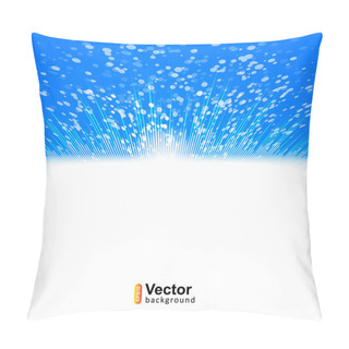 Personality  Bright Blue And White Background Pillow Covers