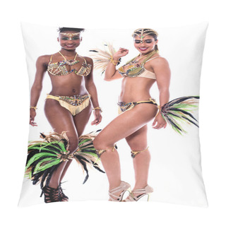 Personality  Women In Carnival Costumes Pillow Covers