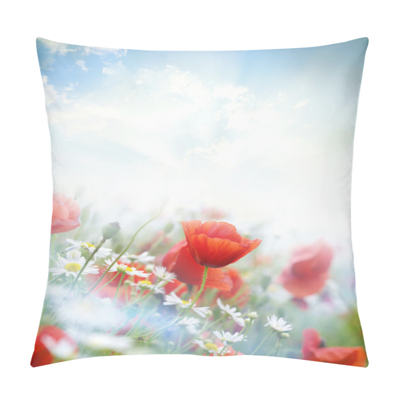 Personality  Red poppies pillow covers