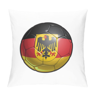 Personality  Vector Illustration Of A Football  Soccer Ball With The German State Flag Colors. This Flag Design Includes The  Eagle State Crest Pillow Covers