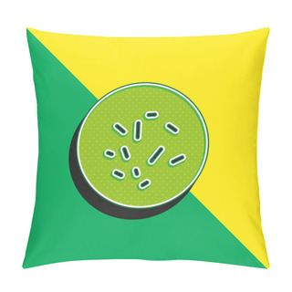 Personality  Bacterias View Green And Yellow Modern 3d Vector Icon Logo Pillow Covers