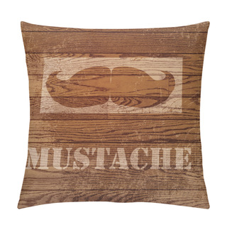Personality  Vector Grunge Background With Mustaches. Pillow Covers