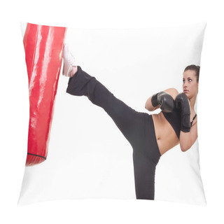 Personality  Woman Kick Pillow Covers