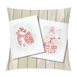 Personality  Hand Drawn Valentine's Day Card Pillow Covers