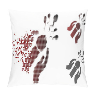 Personality  Dissolved Pixelated Halftone Blowjob Sperm Ejaculation Icon Pillow Covers