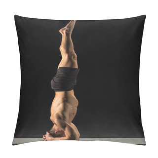 Personality  Man Standing In Yoga Position Pillow Covers