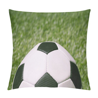 Personality  Soccer Ball On Green Football Pitch Pillow Covers