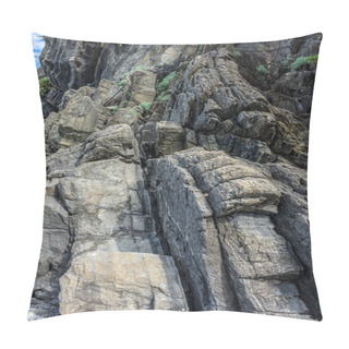 Personality  Europe, Italy, Cinque Terre,Riomaggiore, A Close Up Of A Rock Pillow Covers