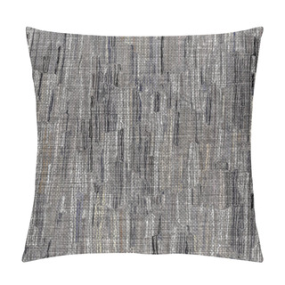 Personality  Rustic Mottled Charcoal Grey French Linen Woven Texture Background. Worn Neutral Old Vintage Cloth Printed Fabric Textile. Distressed All Over Print . Irregular Uneven Stained Rough Grunge Effect. Pillow Covers