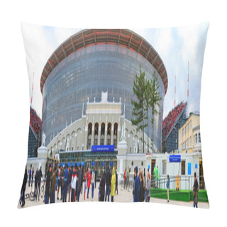 Personality  Yekaterinburg, Russia JUNE 21, 2018. The New Stadium For The 2018 World Championship Football (soccer). Pillow Covers