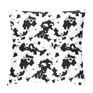 Personality  Black Spots Cow Texture. Cow Skin Pattern. Animal Pattern Theme. Pillow Covers