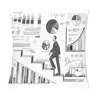 Personality  Business Growth, Success And Progress Pillow Covers