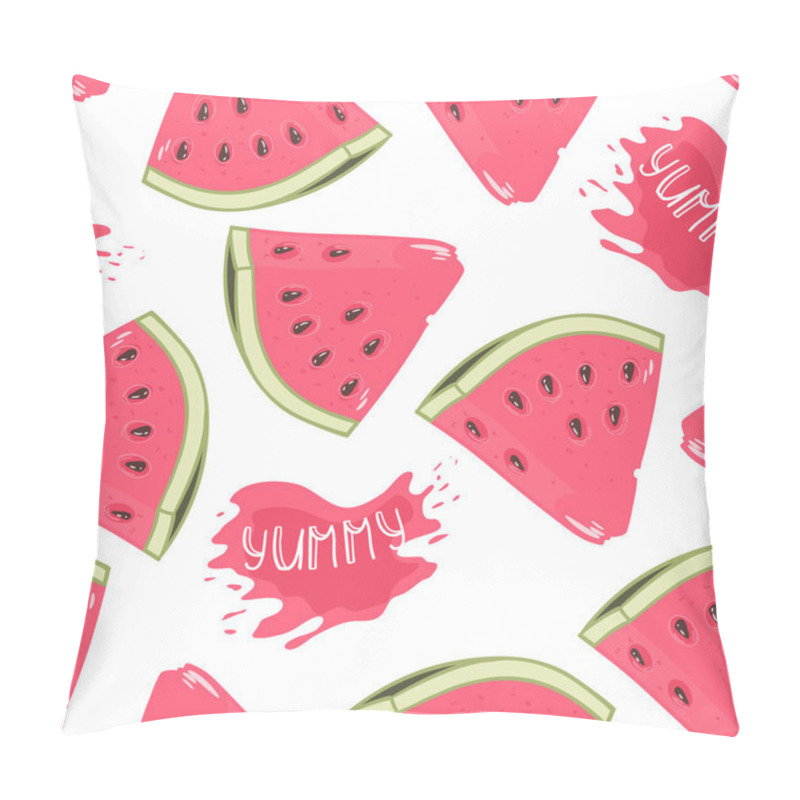 Personality  Slices of watermelon seamless pattern with juice drop pillow covers