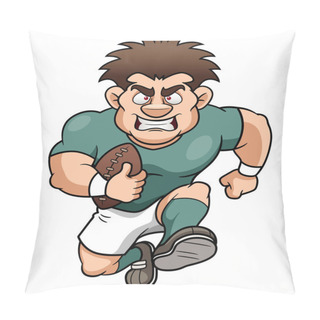 Personality  Cartoon Rugby Player Pillow Covers