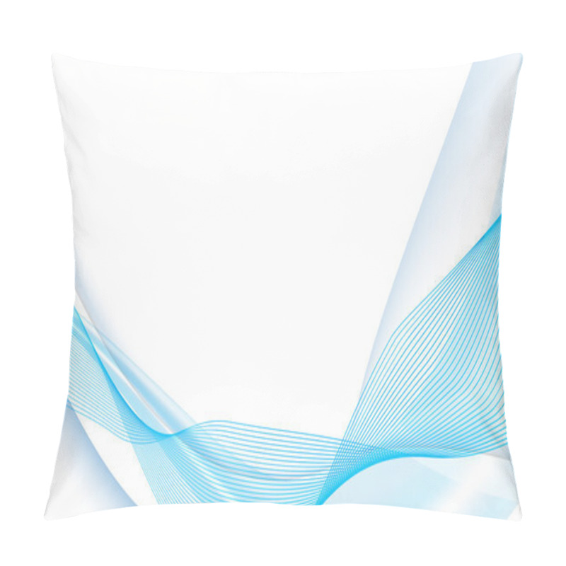 Personality  Blue abstract wave pattern background pillow covers