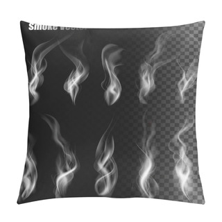 Personality  Set Of Transparent Different Smoke Vectors.  Pillow Covers