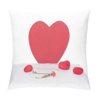 Personality  Heart Pillows, Wings, Bow And Arrow On White Bed Pillow Covers