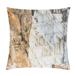 Personality  Closeup Of One Of The Famous Quarries Of White Carrara Marble In The Apuan Alps (Alpi Apuane), Tuscany, Italy, Europe Pillow Covers