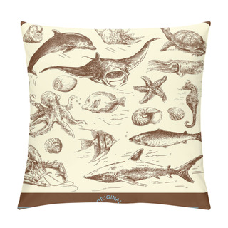 Personality Big Sea Collection - Original Hand Drawn Set Pillow Covers