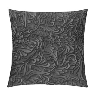 Personality  Seamless Abstract Black Floral Pattern Pillow Covers