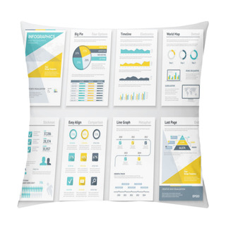 Personality  Business Info Graphics Vector Elements For Corporate Brochures Pillow Covers
