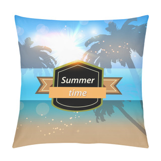 Personality  Summer Time Image Vector Illustration   Pillow Covers