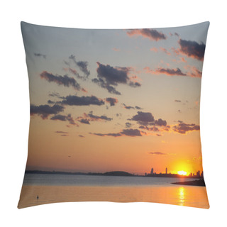 Personality  Sunset Over Boston, View From World's End Park Pillow Covers