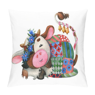 Personality  Childrens Picture With Sleeping Cute Animals. Style For Kids Texture For Fabrics, Cards, Packaging, Textiles, Wallpapers, Clothes. Watercolor Illustration. Design For A Child. Pillow Covers