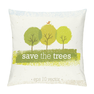 Personality  Save The Trees Creative Concept Pillow Covers