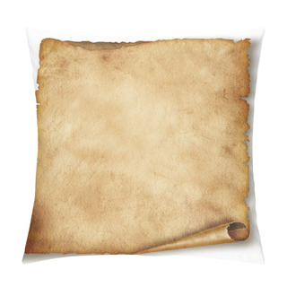 Personality  Old Paper Scroll Isolated On White Pillow Covers