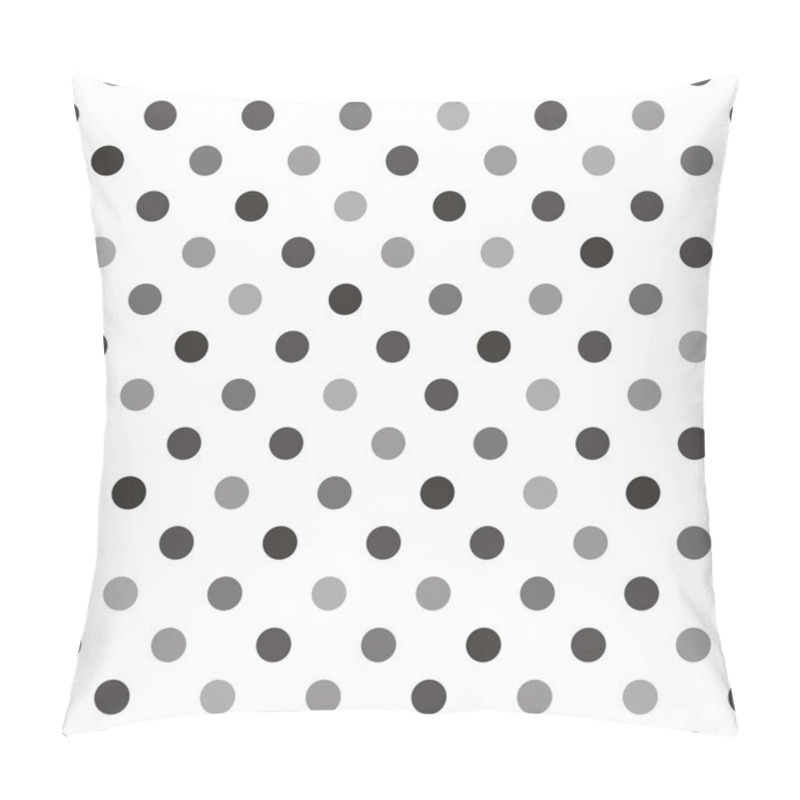 Personality  Seamless vector pattern or texture with dark grey and black polka dots on white background for blog, web design, scrapbooks. pillow covers