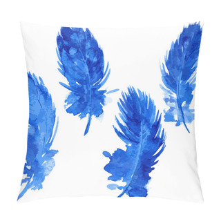 Personality  Set Of Violet Plumes Pillow Covers