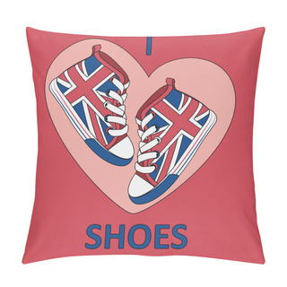 Personality  Vector Background With Shoes. Pillow Covers