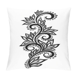 Personality  Isolated Floral Design Element. With The Effect Of Lace Eyelets. Pillow Covers
