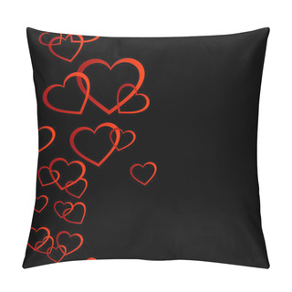 Personality  Floating Red Hearts Background Pillow Covers