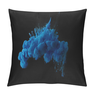 Personality  Background With Abstract Blue Splash Of Paint Pillow Covers