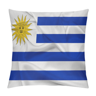 Personality  Waving Uruguay Flag Pillow Covers