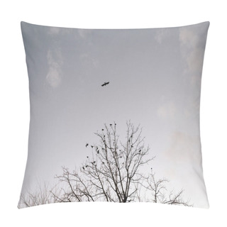 Personality  A Murder Of Crows Gathered In A Leafless Tree Pillow Covers