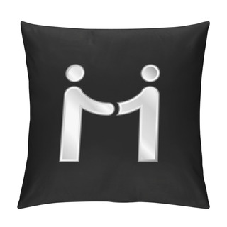 Personality  Agreement Silver Plated Metallic Icon Pillow Covers