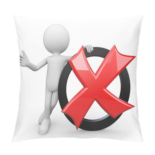 Personality  White 3d Human - Red Cross Symbol Pillow Covers