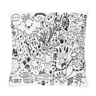 Personality  Hand Drawing Doodle Elements Pillow Covers