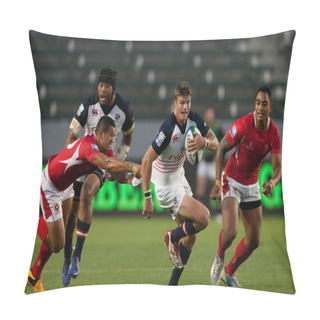 Personality  Rugby Match Between The USA Men's Eagles And Tonga At The StubHub Center Pillow Covers