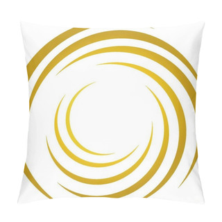 Personality  Spiral, Lines, Circles, Gold, Digital, Logo Pillow Covers