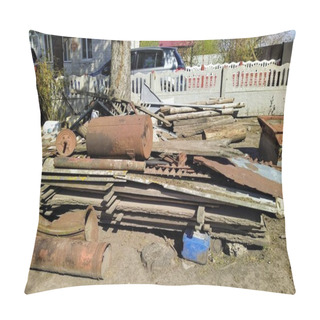 Personality  Farm Yard In Rural Countryside At Spring Season Pillow Covers