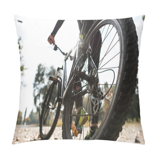 Personality  Man In Sportswear With Bicycle Pillow Covers
