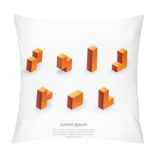 Personality  Elements Template With Cubic Blocks Pillow Covers
