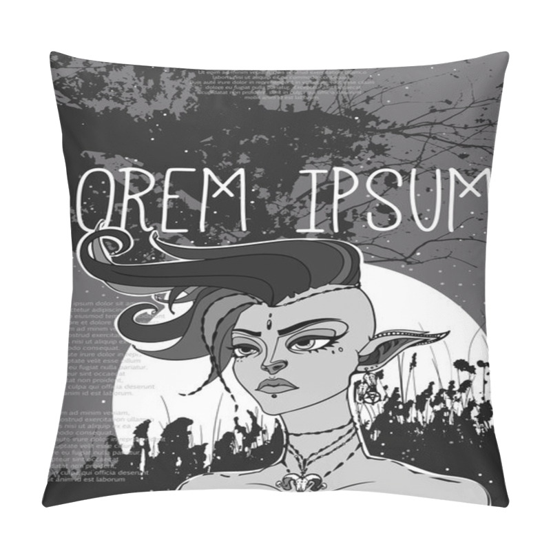 Personality  Conceptual fantasy character, vector illustration. pillow covers