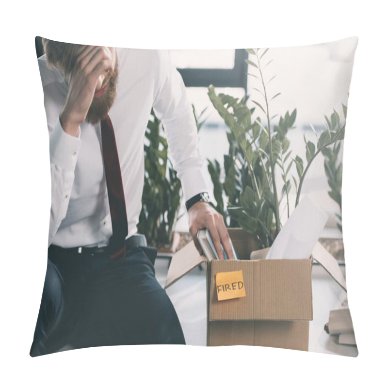 Personality  Young Fired Businessman  Pillow Covers