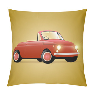 Personality  Red Retro Car, Vector Pillow Covers