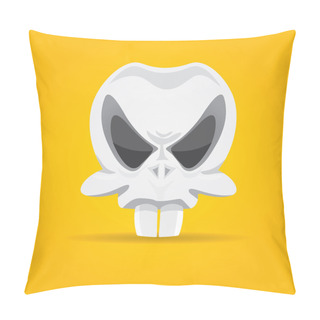 Personality  Funny Skull Vector Illustration. Pillow Covers